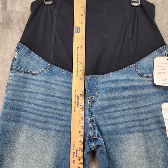 NWT Isabel Maternity Jeans Womens 14 32R Blue Skinny Jeggings Stretch Over-Belly - Picture 5 of 12